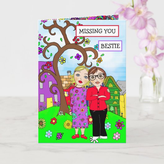 Ontbrekende vriendschap van jou, denk aan jou kaart (Orchidee)