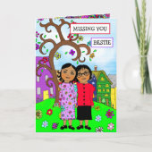 Ontbrekende vriendschap van jou, denk aan jou kaart (Voorkant)