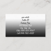 Ontbrekende zwarte puzzelstukblauw ombre visitekaartje (Achterkant)