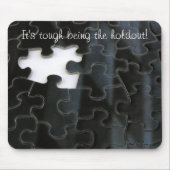 Ontbrekende zwarte witte Sjabloon van Puzzle Piece Muismat (Voorkant)