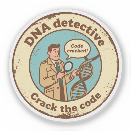 Ontcijfer de genetische code met bio-informatica sticker (Voorkant)