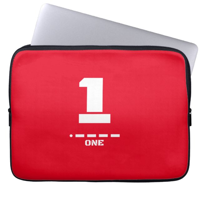 Ontcijferen Morse Code 1-One NAVO Laptop Sleeve (Voorkant)