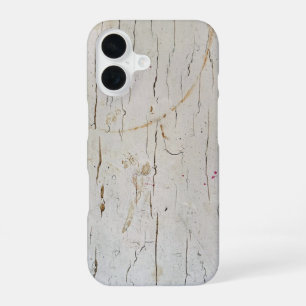ontdaan van druk hout met roestring iPhone 16 hoesje