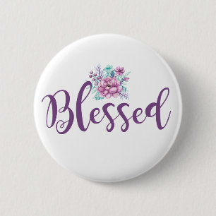 ontdaan van Floral Ronde Button 5,7 Cm