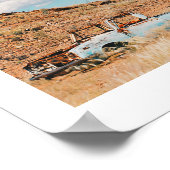 Ontdaan van het autolandschap Namibië Savannah-Pos Poster (Hoek)