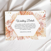 Ontdaan van terracotta Gedroogd palmlef Oranje Lij Informatiekaartje