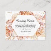 Ontdaan van terracotta Gedroogd palmlef Oranje Lij Informatiekaartje (Voorkant)