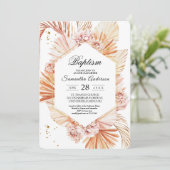 Ontdaan van terracotta Gedroogd palmlef Oranje Lij Kaart (Staand voorkant)