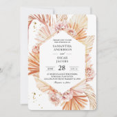 Ontdaan van terracotta Gedroogd palmlef Oranje Lij Kaart (Voorkant)