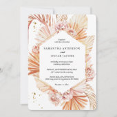 Ontdaan van terracotta Gedroogd palmlef Oranje Lij Kaart (Voorkant)