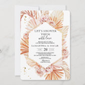 Ontdaan van terracotta Gedroogd palmlef Oranje Lij Kaart (Voorkant)