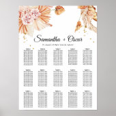 Ontdaan van terracotta Gedroogd palmlef Oranje Lij Poster (Voorkant)