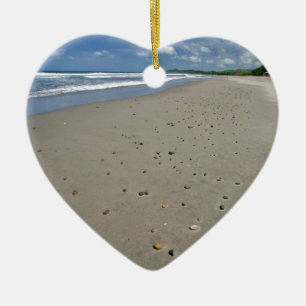 Ontdaan zandig strand keramisch ornament