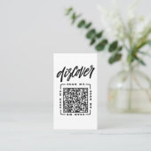 Ontdek | Aanpasbare QR-code- en logo-sjabloon Visitekaartje (Staand voorkant)