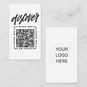 Ontdek Aanpasbare QR-code- en logo-sjabloon Visitekaartje