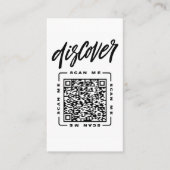 Ontdek | Aanpasbare QR-code- en logo-sjabloon Visitekaartje (Voorkant)