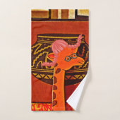 Ontdek African Wonder: Giraffe Kunst in Marvin Pet Bad Handdoek (Handdoek)