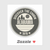 Ontdek Alabama - Design voor elke liefhebber Sticker (Vel)
