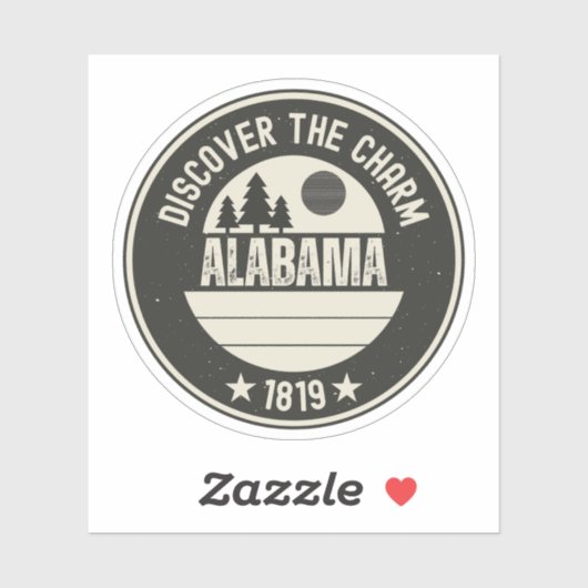 Ontdek Alabama - Design voor elke liefhebber Sticker (Vel)