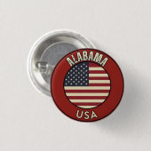 Ontdek Alabama - Staatsavontuur Ronde Button 3,2 Cm (Voorkant /achterkant)
