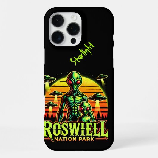 Ontdek Alien Lore in Roswell! iPhone Hoesje (Achterkant)