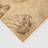 Ontdek Amerika  Kaart Tissuepapier (Detail)