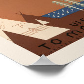 Ontdek Amerika Welkom in Montana | Antieke Reizen Poster (Hoek)