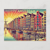 Ontdek Amsterdam Briefkaart (Voorkant)