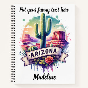Ontdek Arizona's adembenemende zonsondergangvergez Notitieboek