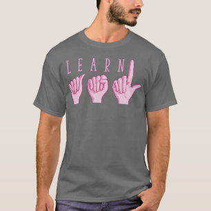 Ontdek ASL roze T-shirt