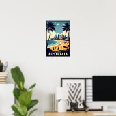 Ontdek Australië Vintage Reisposter Poster (Thuiskantoor)
