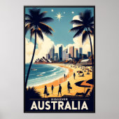 Ontdek Australië Vintage Reisposter Poster (Voorkant)