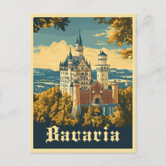 Ontdek Beieren: Kasteel Neuschwanstein Briefkaart (Voorkant)