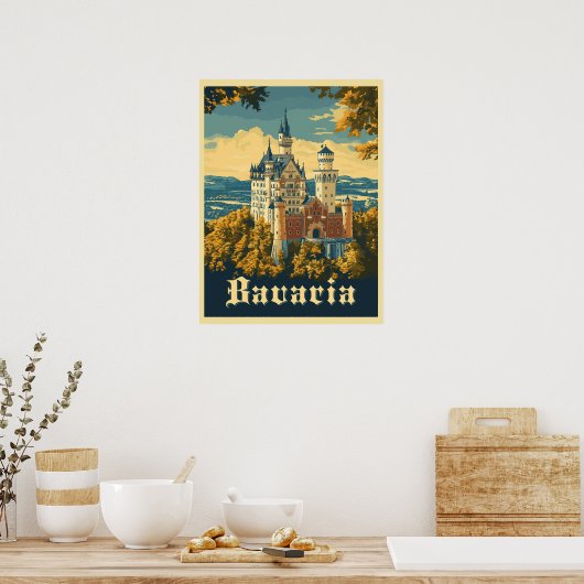 Ontdek Beieren: Kasteel Neuschwanstein Poster (Keuken)