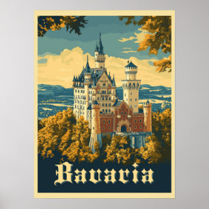 Ontdek Beieren: Kasteel Neuschwanstein Poster
