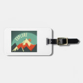 Ontdek bergen bagagelabel (Voorkant horizontaal)