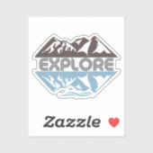 Ontdek bergen en waterspiegel sticker (Vel)