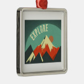Ontdek bergen metalen ornament (Rechts)
