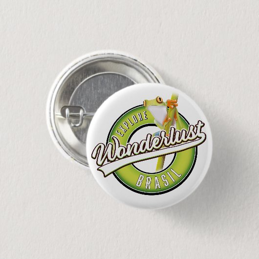 ontdek brazil wonderlust ronde button 3,2 cm (Voorkant /achterkant)