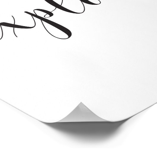 Ontdek Calligrafie zwart-wit Inspirerend Poster (Hoek)