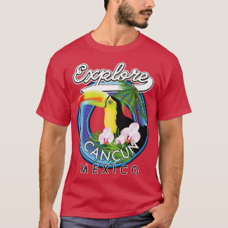 Ontdek Cancun Mexico reispatch T-shirt