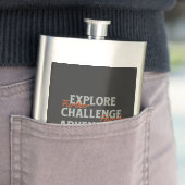 Ontdek Challenge Adventure Quote Motivatie Ins Flacon (Voorbeeld)