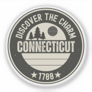 Ontdek Connecticut - Design voor elke liefhebber Sticker