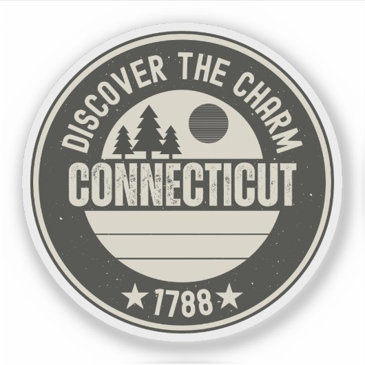 Ontdek Connecticut - Design voor elke liefhebber Sticker (Voorkant)