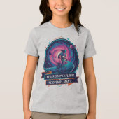 Ontdek Cosmic Cycling Jongeren T-shirt nooit te st (Voorkant)