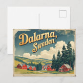 Ontdek Dalarna Zweden Briefkaart (Voorkant / Achterkant)