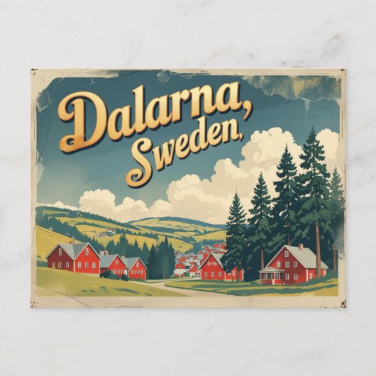 Ontdek Dalarna Zweden Briefkaart (Voorkant)