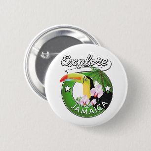 Ontdek de Bahamas logo Car Magnet Button