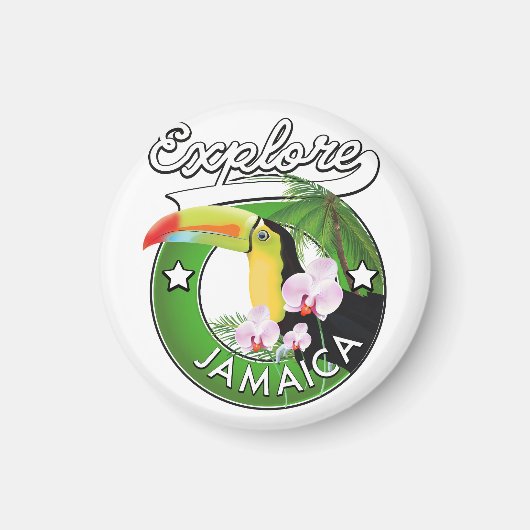 Ontdek de Bahamas-logo Magnet (Voorkant)