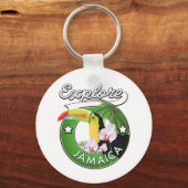 Ontdek de Bahamas logo Magnet Sleutelhanger (Voorkant)